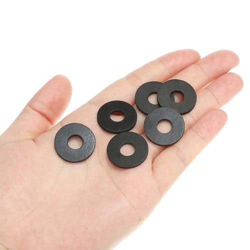 80/100 Uds. Anillo de junta espaciadora de sellado de arandela plana de goma de plástico negro para perno M3 M4 M5 M6 M7 M8 M10 M12 M14 M16 M20 M24 M30 M31
