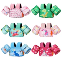 MoKo Chaleco de natación para niños pequeños flotadores de brazo de natación 30-60 libras niños y niñas alas de agua de natación de dibujos animados chalecos flotadores de piscina mangas