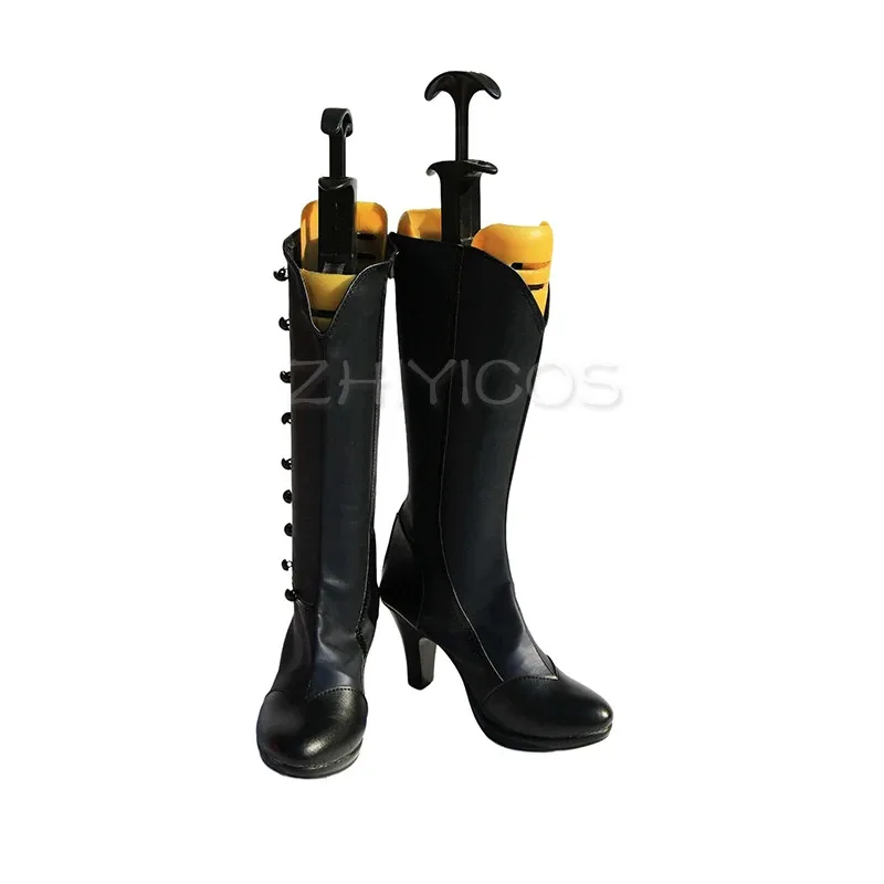 

Обувь для косплея «Черный дворецкий» Kuroshitsuji, «Злой Сиэль Фантомхайв», ботинки для косплея на молнии, карнавальная обувь для Хэллоуина, вечерние туфли на каблуке