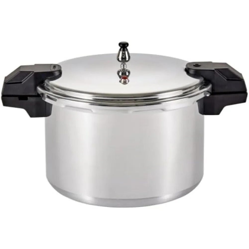 

92116 Polished Aluminum 5 / 10 / 15-PSI Pressure Cooker / Canner Cookware, 16-Quart, Silver