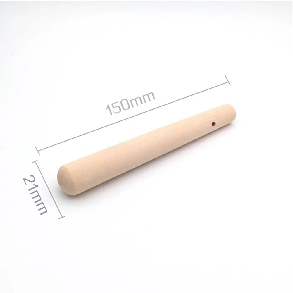 1pc 150 x 21mm Children Kids Wooden Food Muddler Grinding Rod Wood Pestle Professional Muddler for Toddlers Eating - Theaceae