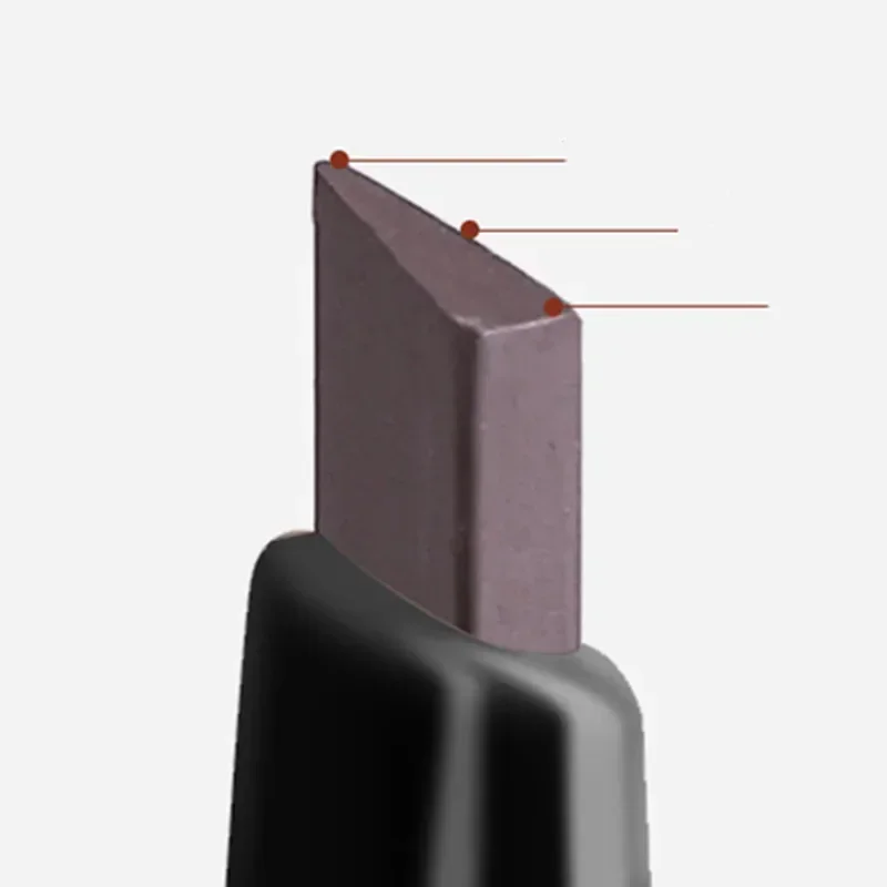 Lápiz de cejas con barra dorada pequeña, resistente al agua y al sudor, no decolorante, duradero, núcleo ultrafino, potenciador de cejas femenino, color gris, 1 ud.