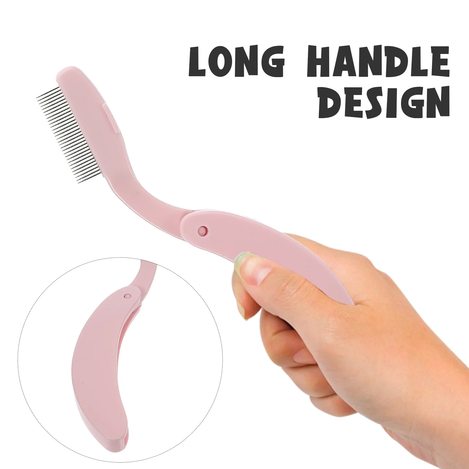 

2Pcs Eyebrow Comb Metal Lash Comb Durable Portable Makeup Tool Eyelash Separator Tool for Lash Grooming Portable Eyelash Combs