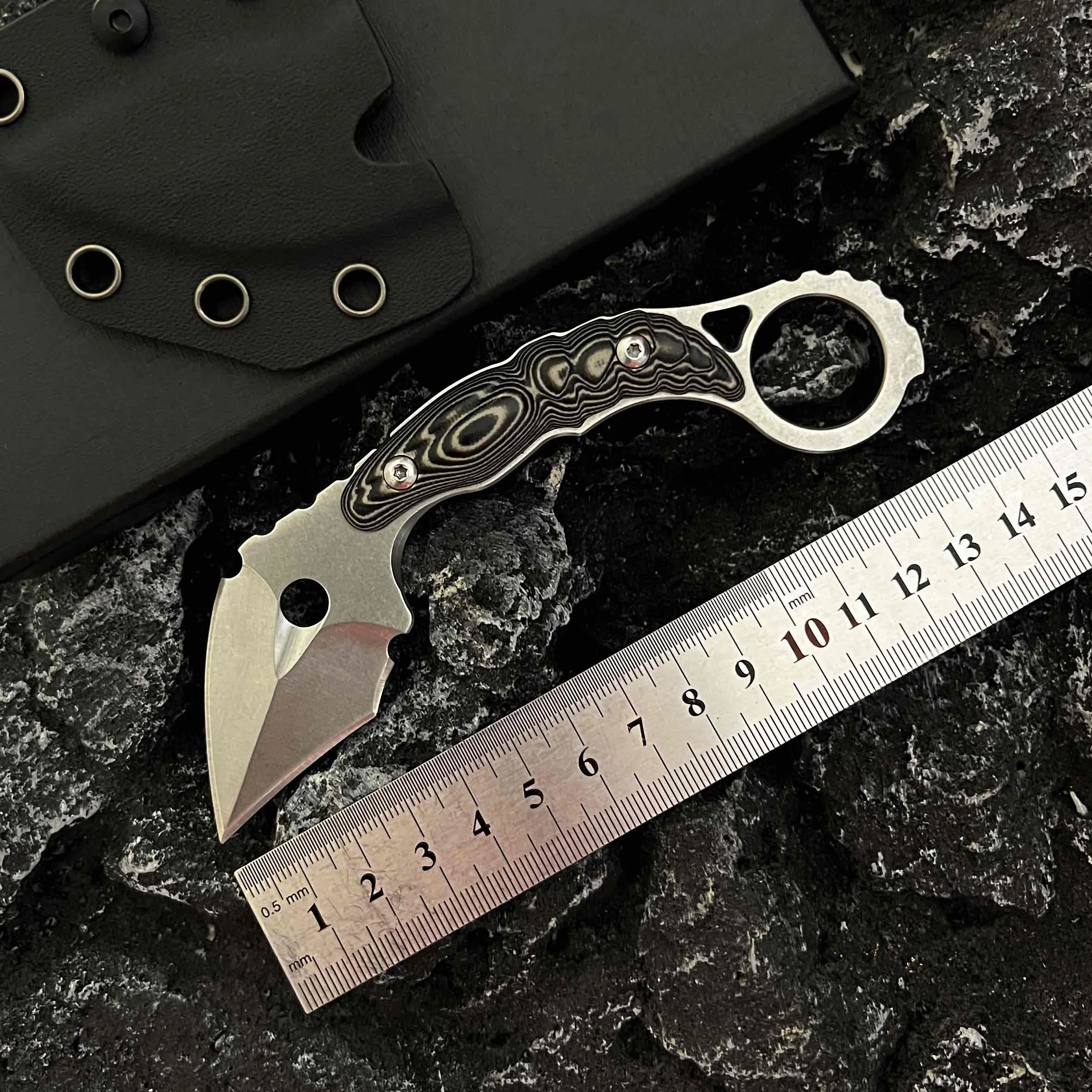 

Мини-версия D2, высокоуглеродистая сталь G10, ручка для кемпинга, пешего туризма, рыбалки, EDC, небольшой прямой нож для фруктов, инструмент для дикой охоты