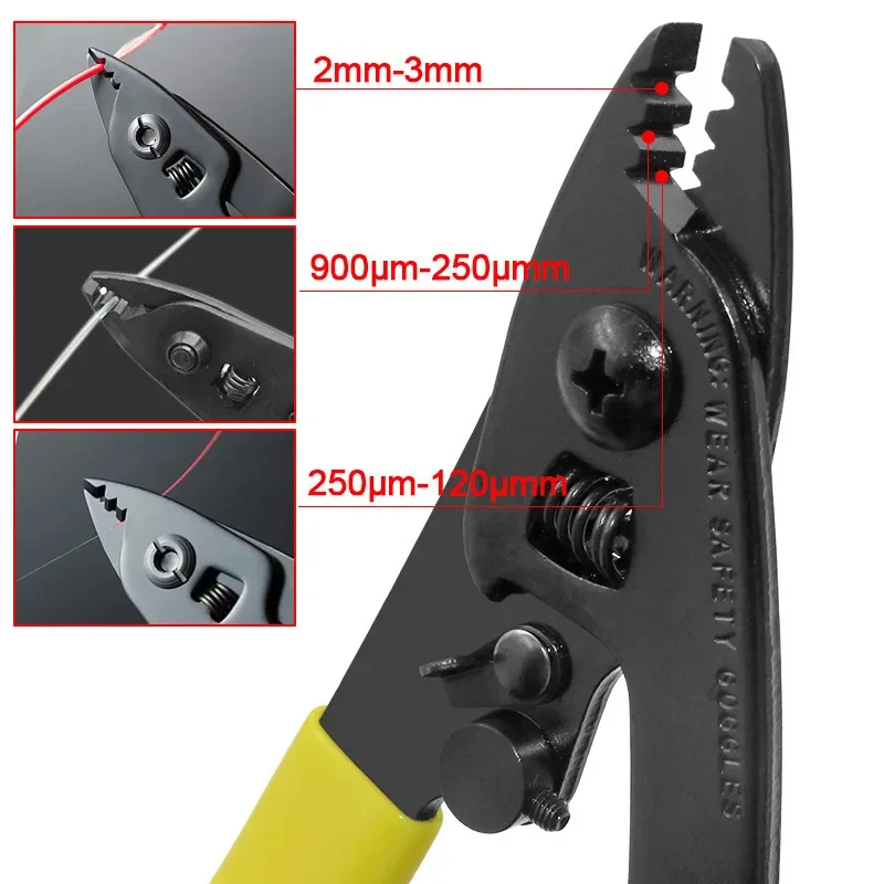 CFS2/3 3-Port Fiber Optic Stripping Pliers Stripping Pliers for FTTH Tools Fiber Optic Stripping Pliers Tool image 4