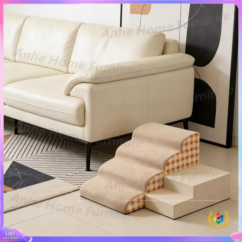 Pet Stairs for Dogs and Cats Soft Sponge Steps Ladder Cushion for Small Pets to Climb onto Bed Sofa High Places Comfortable