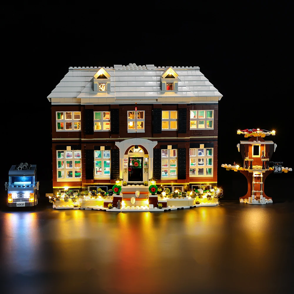 مجموعة إضاءة LED Kyglaring مناسبة لأفكار LEGO Home Alone 21330 مصباح ديكور وليس مكعبات البناء