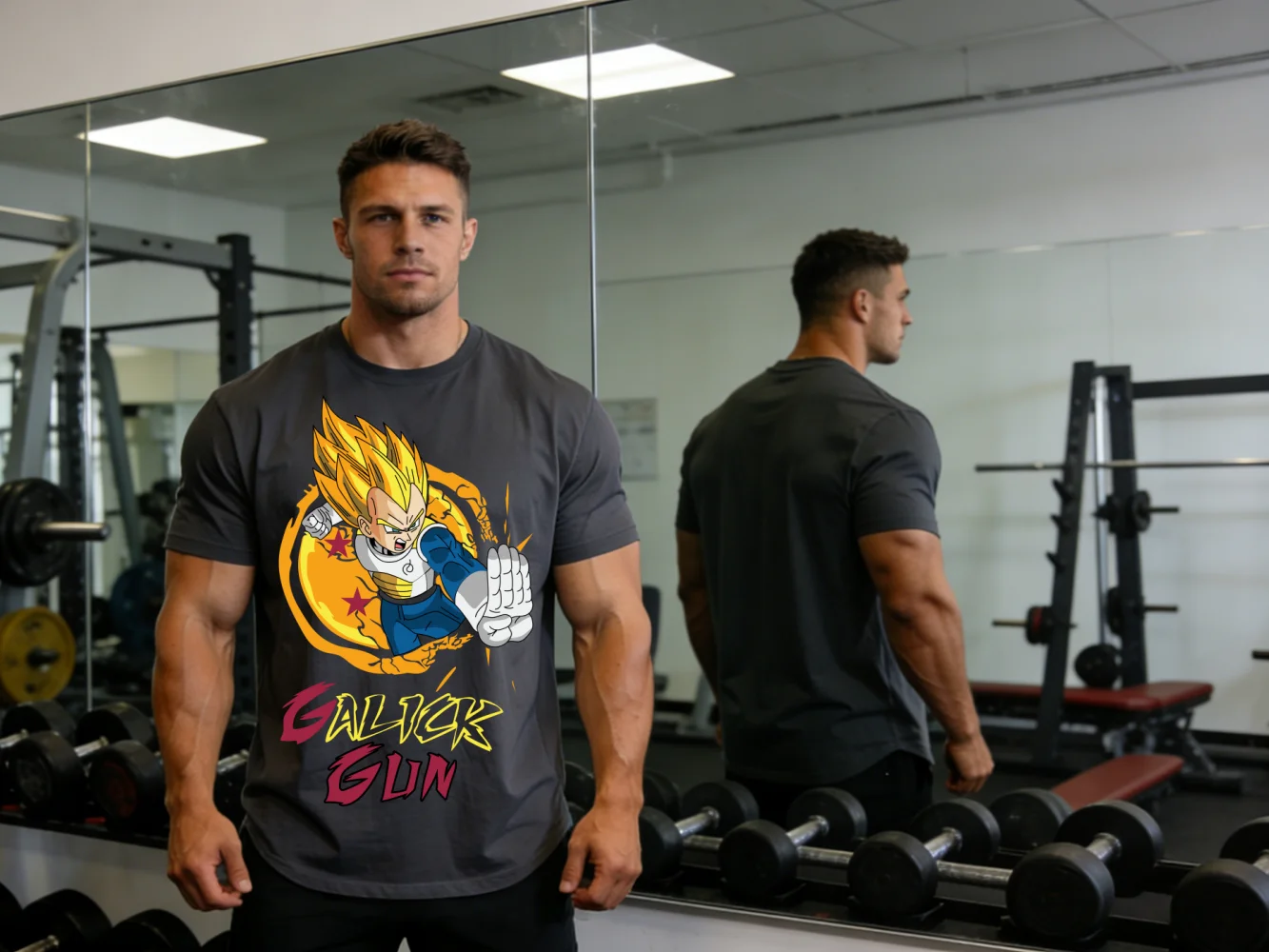 

2026 Summer Dragon Ball Vegeta Galick Gun T Shirt Family Matching Outfits Anime Graphic Tees Men Women Kid Casual Streetwear Top