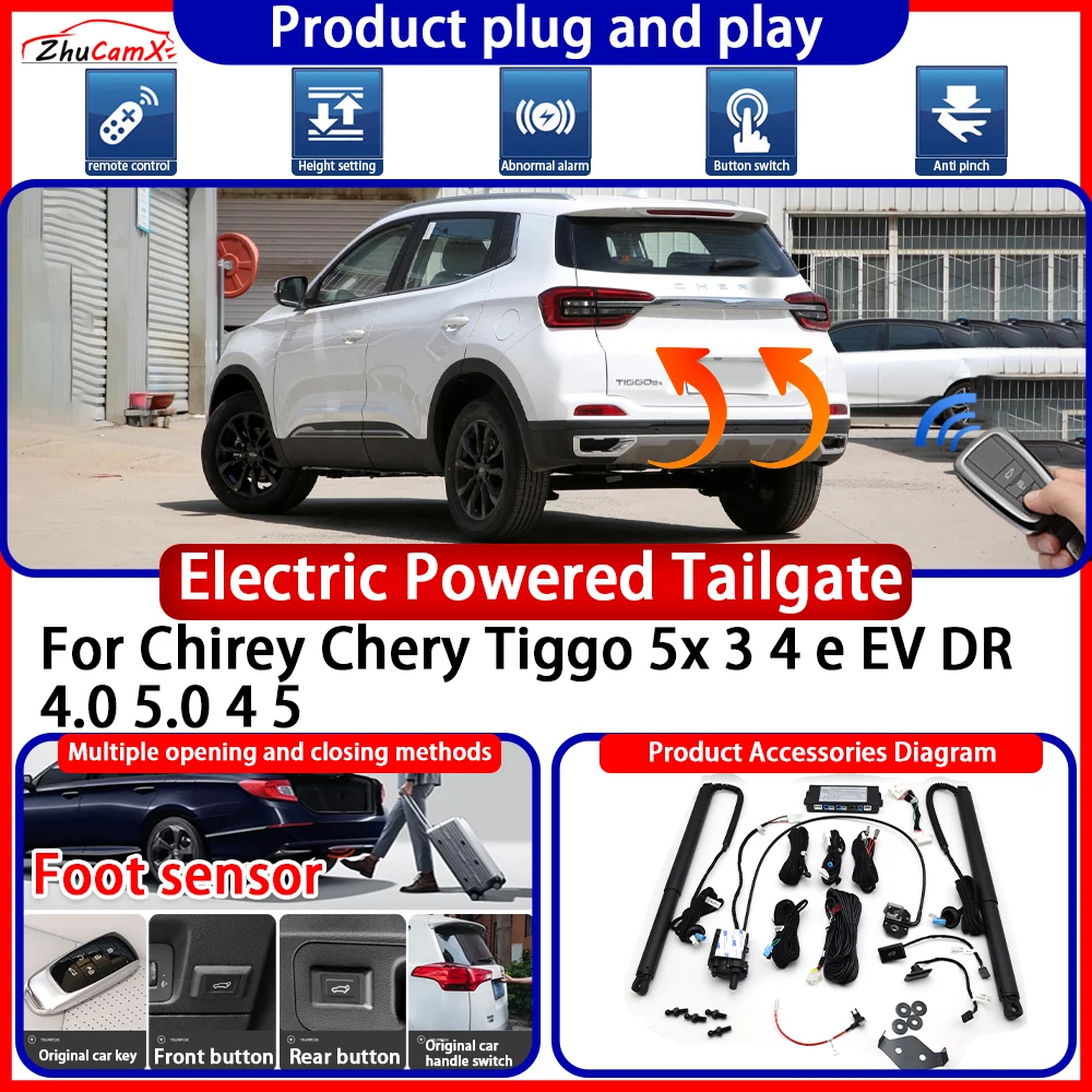 Electric Powered Tailgate for Chirey Chery Tiggo 5x 3 4 e EV DR 4.0 5.0 4 5 Anti Pinch Smart Intelligent Control Gate Lift Kit