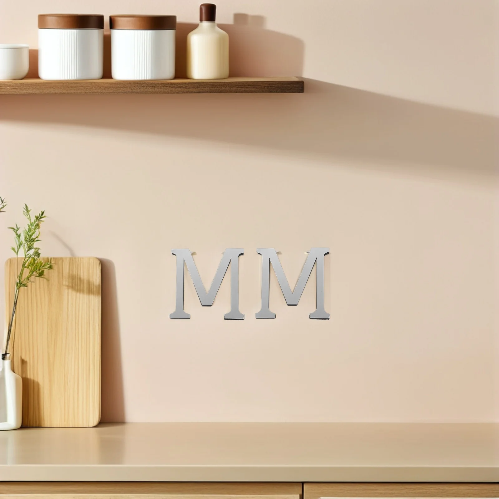 

5Pcs 3D Acrylic Letter Decal Peel and Stick Mirror Art Text Stickers for Home Living Room Bathroom Stick on Mirror