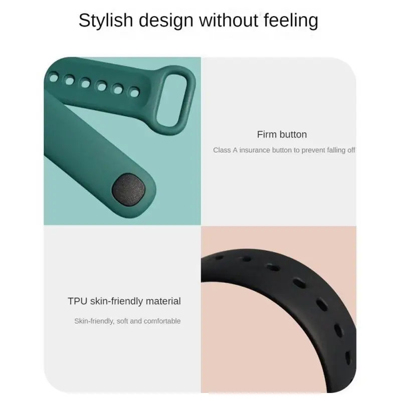 Silicone Band Strap For XiaoMi Redmi Smart Band2 Watchstrap For Redmi Band 2 WristBand Bracelet Replacement Belt Sport Strap