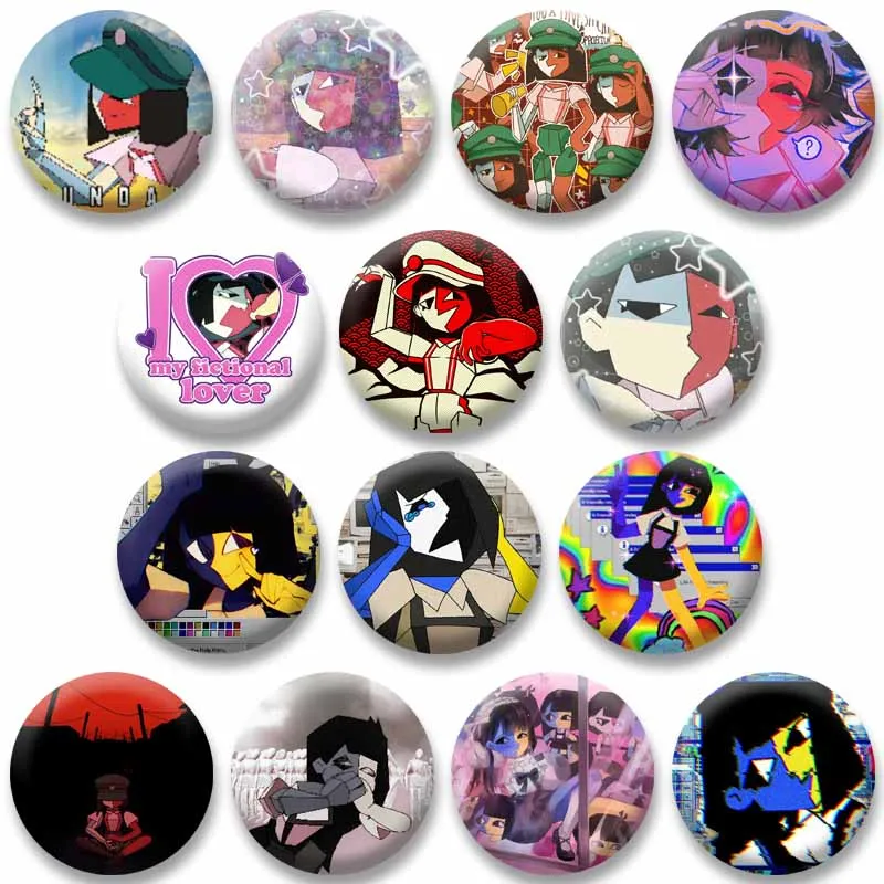 

Funny Ena Graphic Rain Rock Badges Cartoon Game Brooch Cute Girl Pins Fashion Jewelry Accessories Backpack Clothing Decor Gifts