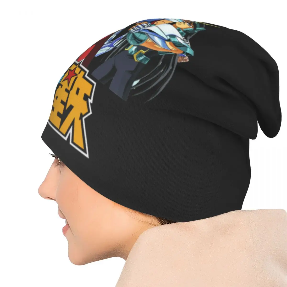 Saint seiya cavaleiros do zodíaco anime bonnet chapéu outono inverno ao ar livre crânios gorros chapéus unisex quente dupla utilização bonés
