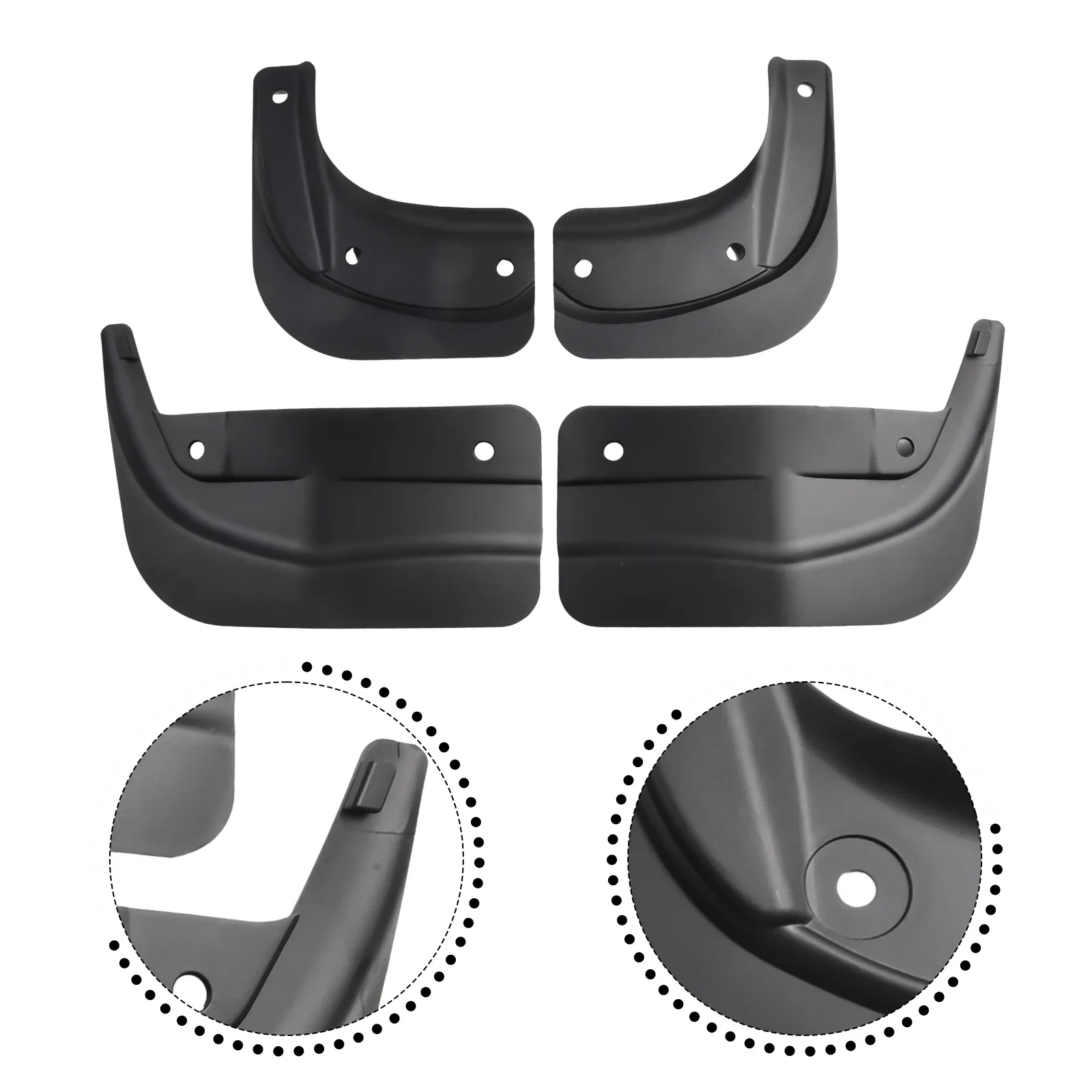 

New Practical Car Wheel Mud Flaps Wheel Fender 4pcs 4pcs/set 4x Accessories Black Parts Replacement Vehicle 4 Pc