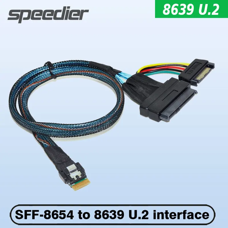 

Mainboard Slimline SFF-8654 Slim SAS To U.2 SFF-8639 Adapter Cable for 2.5" NVMe SSD Hard Disk PCI-E PC Hardware Cables&Adapters