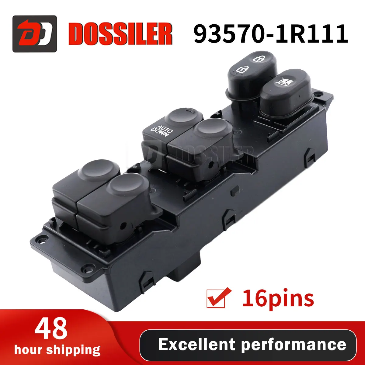 

93570-1R111 Dossiler New High Quality Power Window Main Switch For 2011-2017 Hyundai Accent Solaris 93570-1R110 935701R110