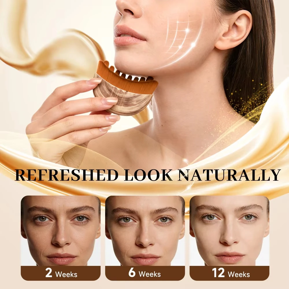 Lymphatische Kontur-Gesichtsbürste zur Lymphdrainage, Reduzierung von Schwellungen, Linderung von Müdigkeit, Gesichtsmassagegerät, Kinn- und Hautformungswerkzeug – Detail 4