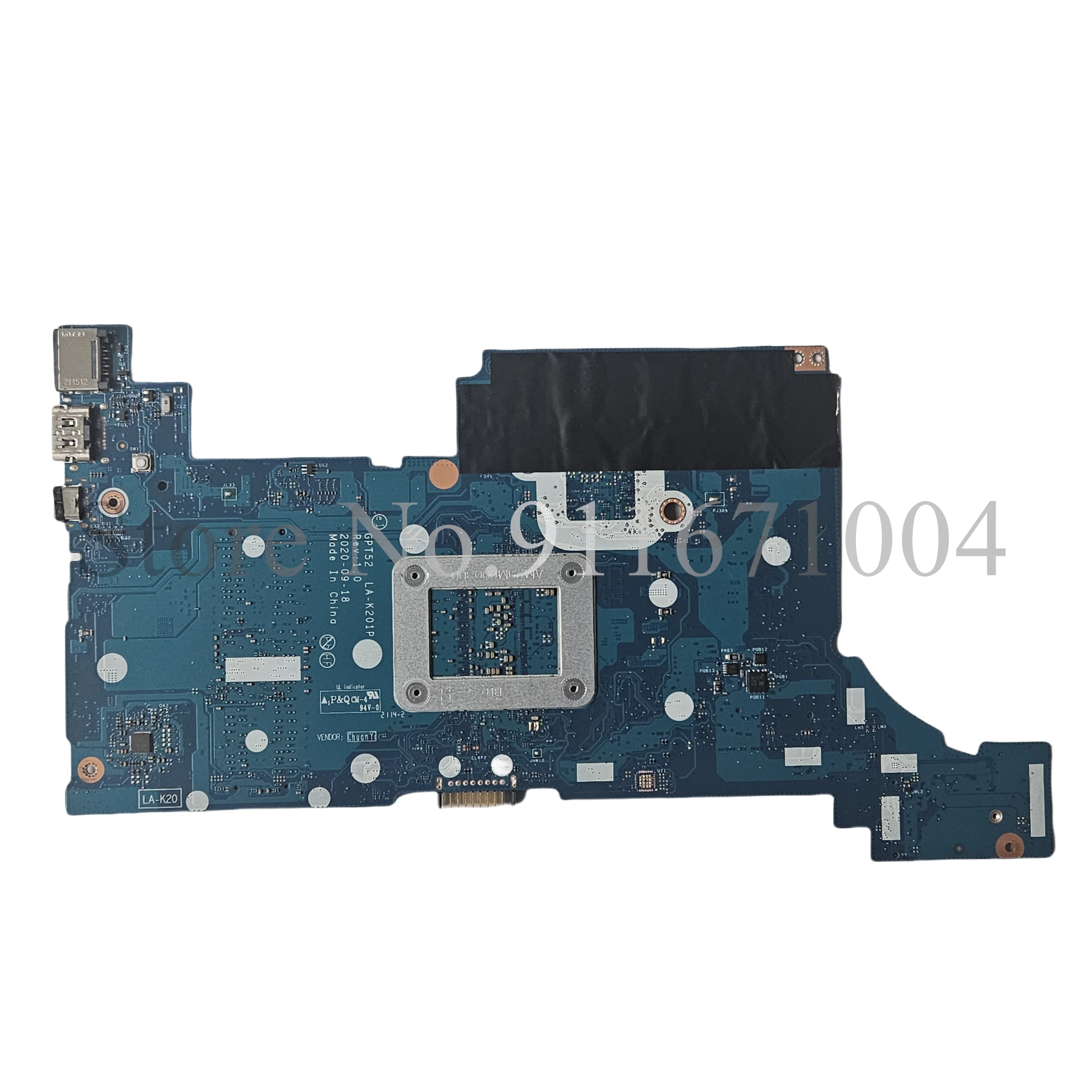 For HP 15-DW 15-DW3033dx 15-DU 15-DR Laptop Motherboard With I5 I7 11th Gen CPU UMA GPT52 LA-K201P mainboard 100% Working