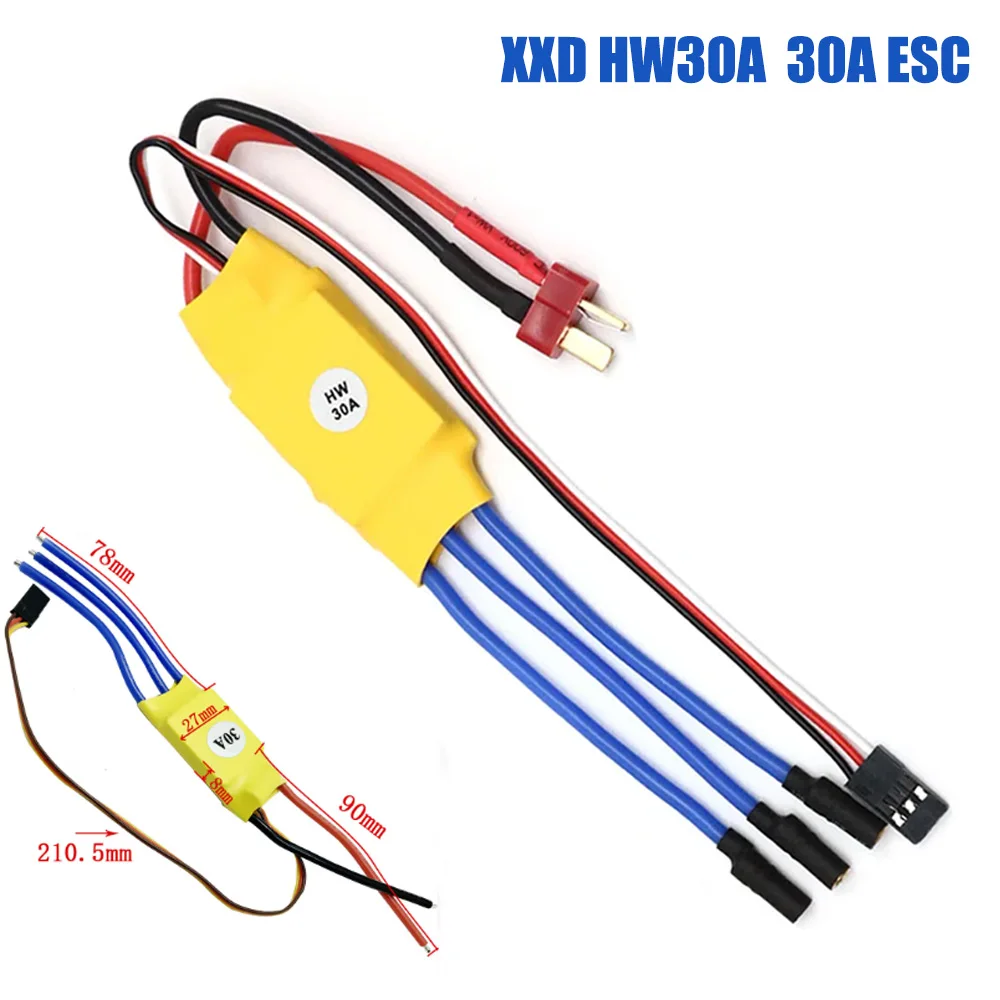 

30A контроллер скорости двигателя XXD HW30A бесщеточный ESC с T/XT60 разъемом для F450 мини квадрокоптера дрона вертолета лодки запчасти