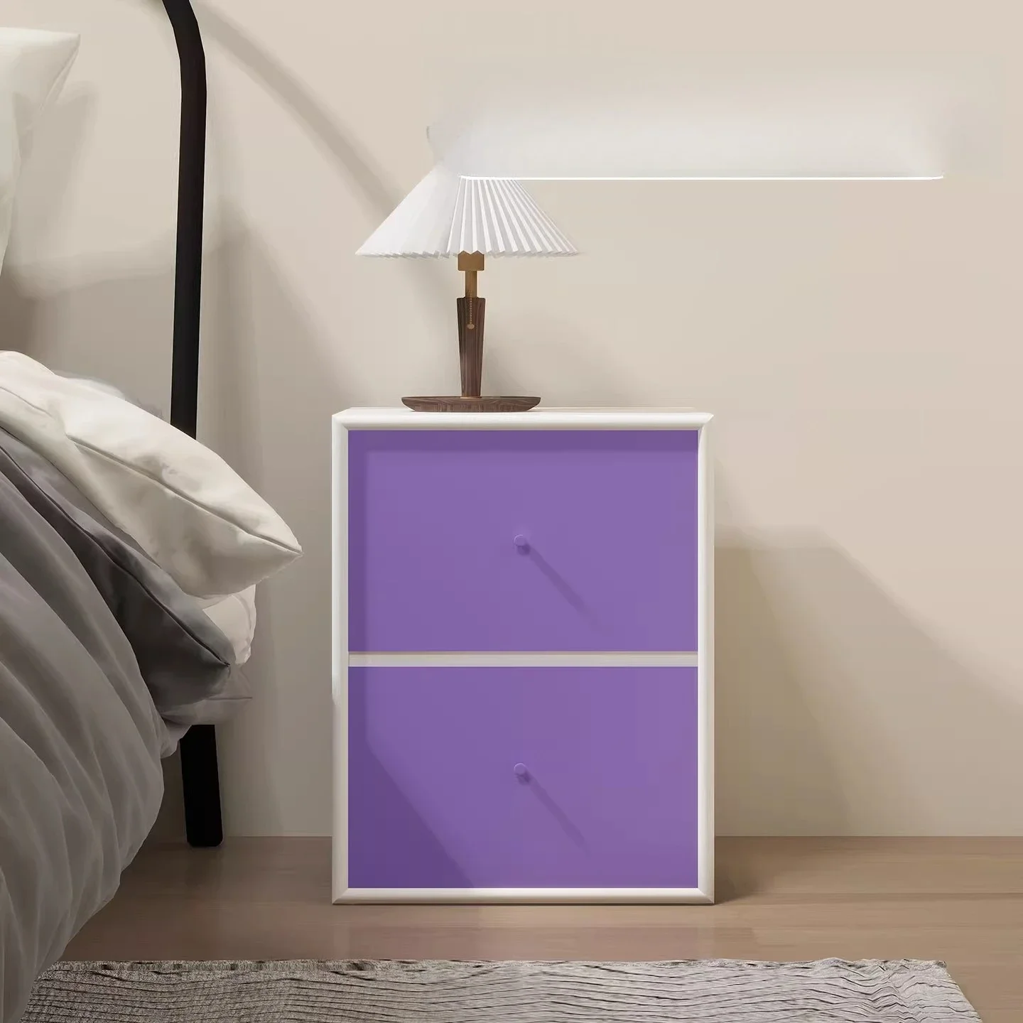 Bedside table Modern simple household bedroom formaldehyde-free locker Children's bedside table solid