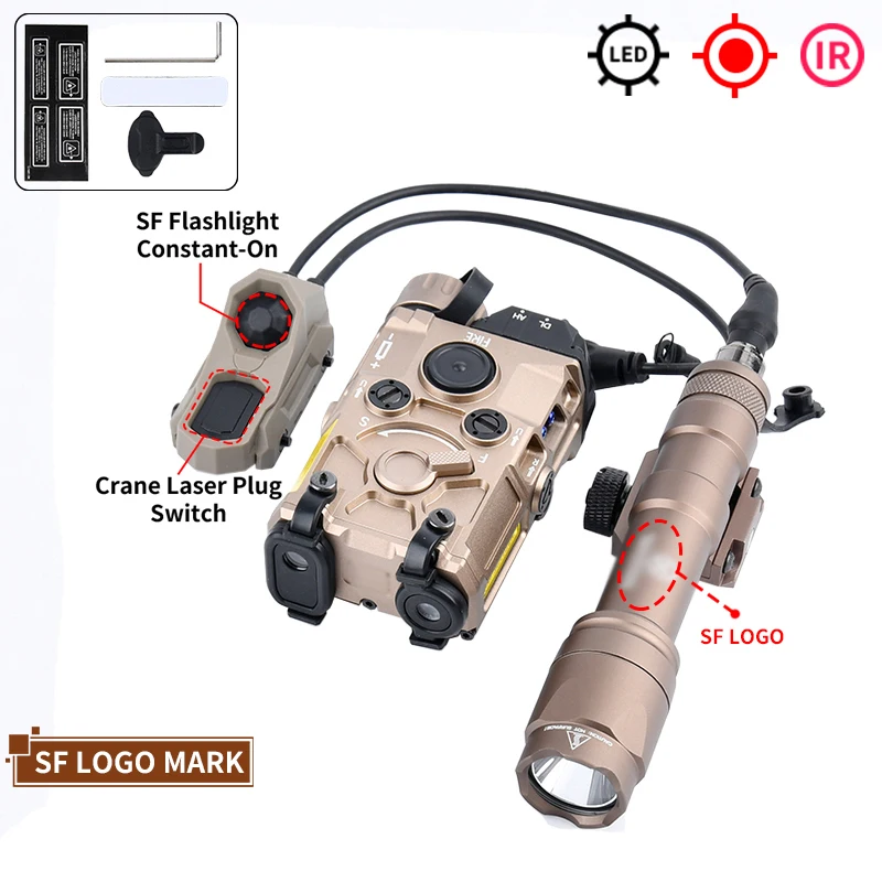 Alle metalen OGL tactische laser rood/groen/blauw laser en IR-flitser, met SF-zaklamp met AXON-afstandsbediening voor airsoft/jacht