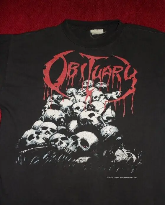 OBITUARY - Pile Of SkullsTour T-shirt, reprinted shirt TE5098