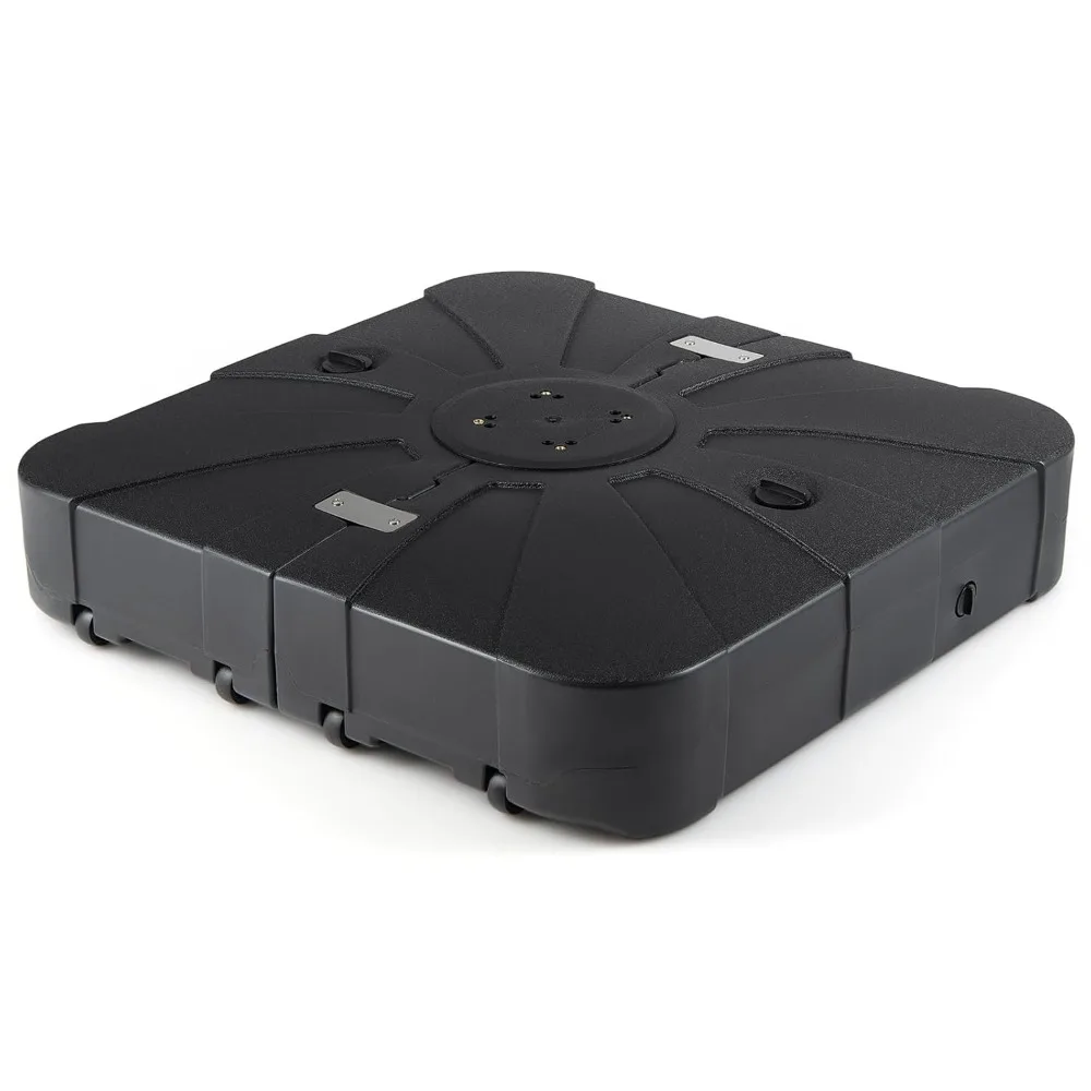 

375 Lbs Cantilever Umbrella Base, Sand & Water Fillable HDPE Patio Offset Umbrella Stand with 4 Rollers, Built-in, Customized