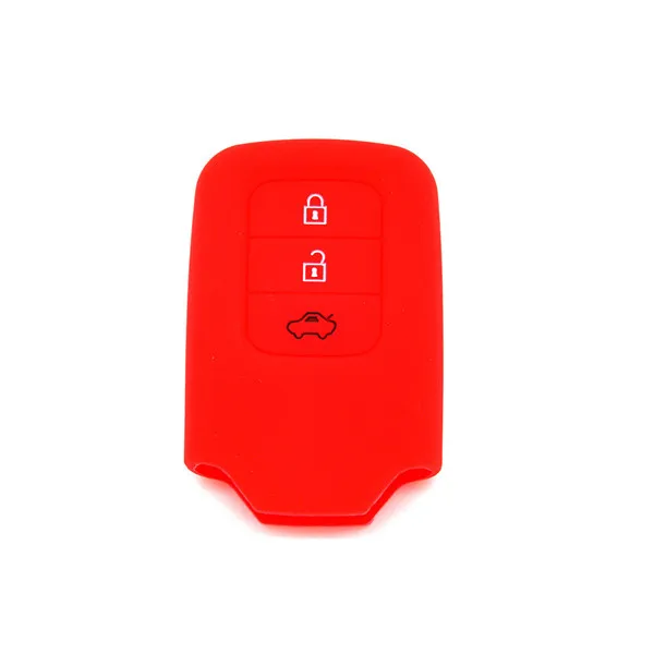 Car Silicone 3 Buttons Auto Car Key Case Cover Protective Key Skin Shell Fob Hoder Auto Accessories For Honda Crider City Fit