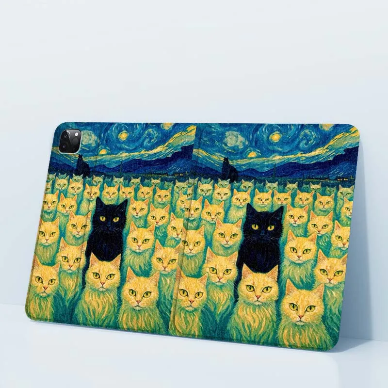 

Anime Cat illustration For iPad Pro Air Mini 1 2 3 4 5 6 7 7th 8th 9th 10th 11th 10.2 9.7 10.5 10.9 11 12.9 Tablet Case