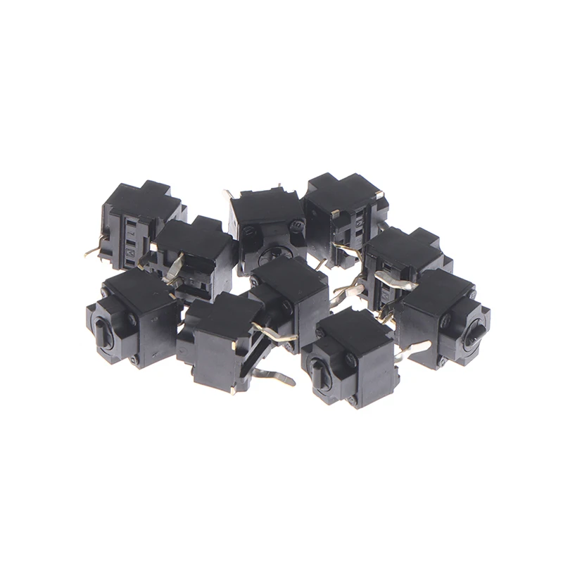 10Pcs  Black Mouse Square Micro Switch Button EVQP0E07K For Microsoft IE3.0 Roller IO1.1