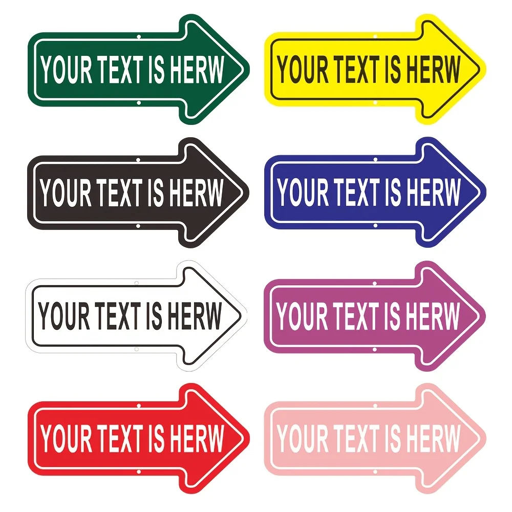 1pc Customizable Arrow Street Sign, Personalized Decoration for Rooms, Bedrooms, Directional Signs, Home And Garage