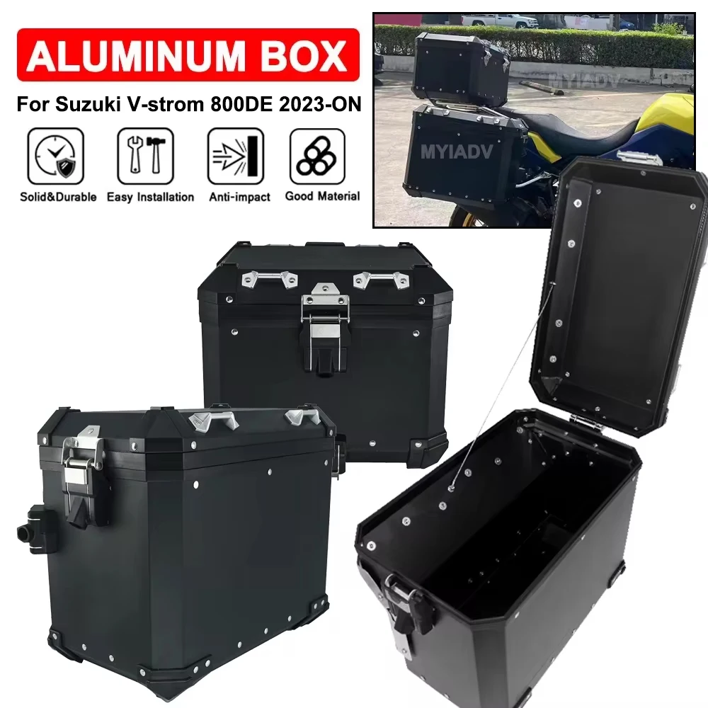 

Aluminum Top Box Panniers Rack For Suzuki V-strom 800DE 800SE 2023-ON Motorcycle Side Trunk Saddlebag Luggage Suitcase Bracket