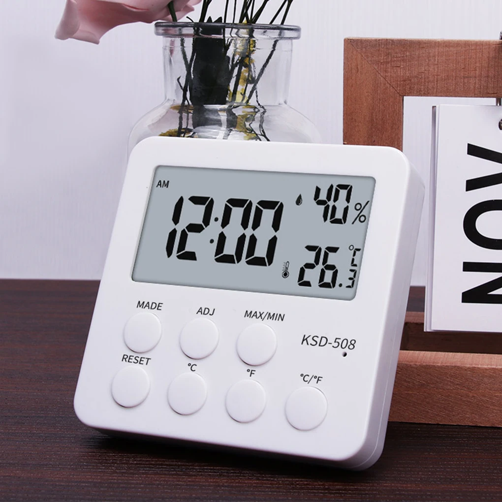 

Thermometer Wireless Electronic Hygrometer Accuracy Household Temperature Meter Sensor LED Digital Alarm Measuring