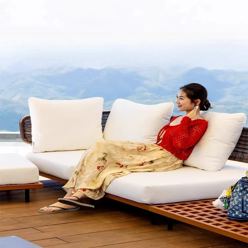 

Outdoor Sofa Combination Hotel B & B Courtyard Villa Garden Outdoor Sun Model Room Aluminum Alloy Sofa