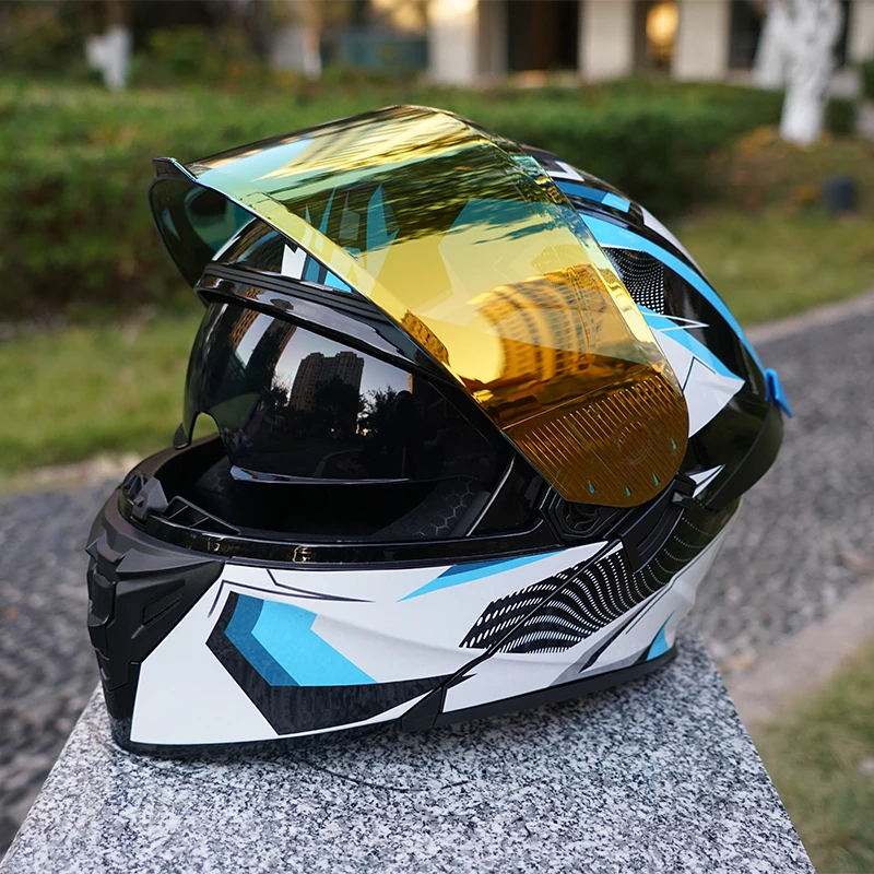 

Flip-Up Motorcycle Helmet, Full-Face Flip-Up Helmet, Abs Material