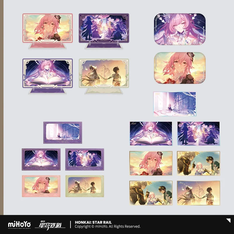 

Sunsyea Honkai Star Rail Official Merch miHoYo Original Authentic YNTXDHY 2 Acrylic Stand Badge Colored Paper Dan Heng Cyrene