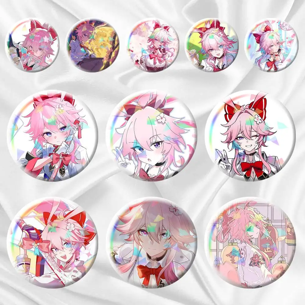 

Evanescia Honkai Star Rail Game Anime Girl 75mm 58mm 44mm 25mm Brooch Backpack Hat Pins Accessories Toys Badge
