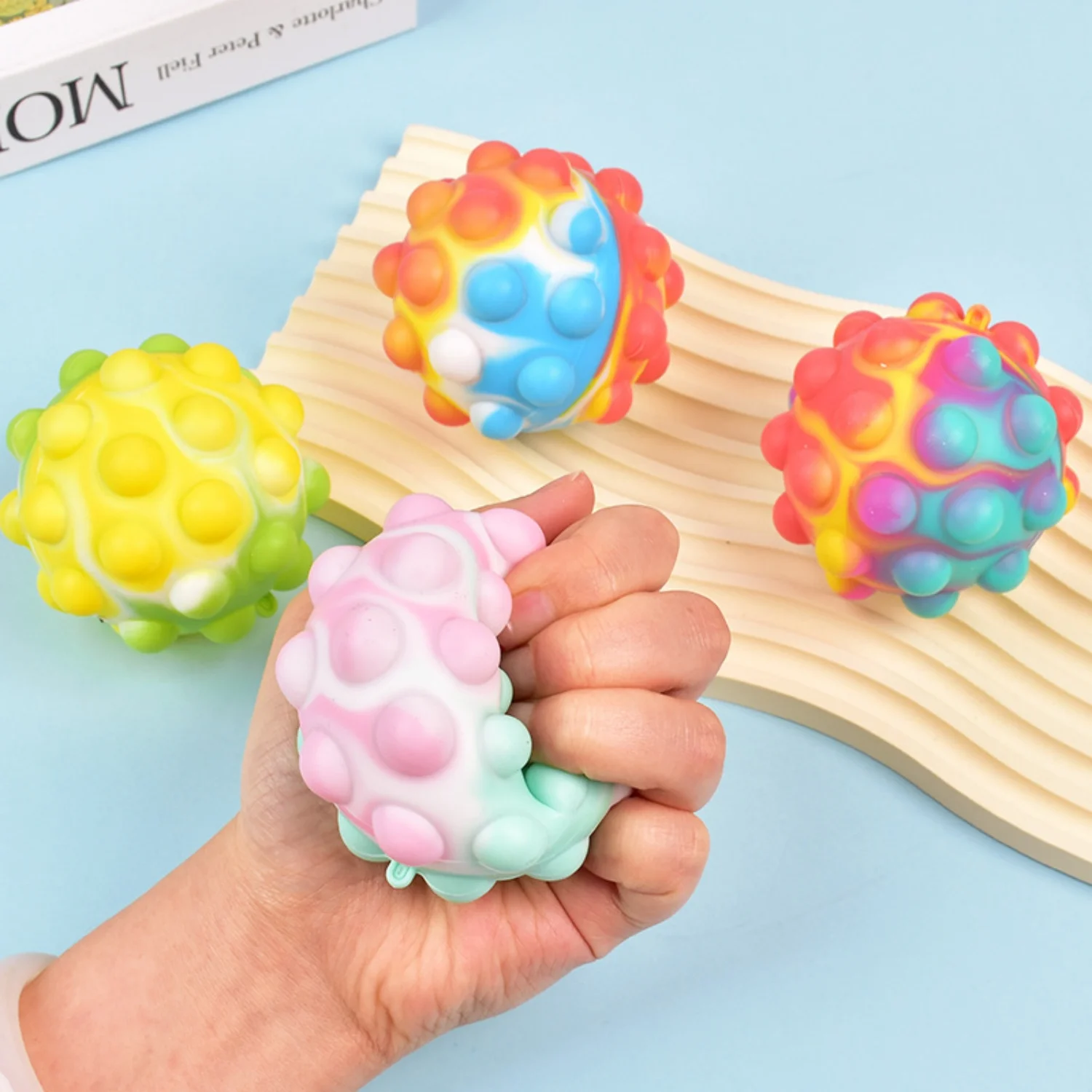 Push Pop Bubble Fidget Sensorisches Spielzeug 3D-Stressbälle für Autismus, Stress, Angst, Klassenzimmerpreise, Studentengeschenke – Detail 4