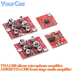 5pcs/1pc AD828 Single Power Supply TDA1308 Class AB Stereo Headphone Driver Module Front Audio Amplifier Board