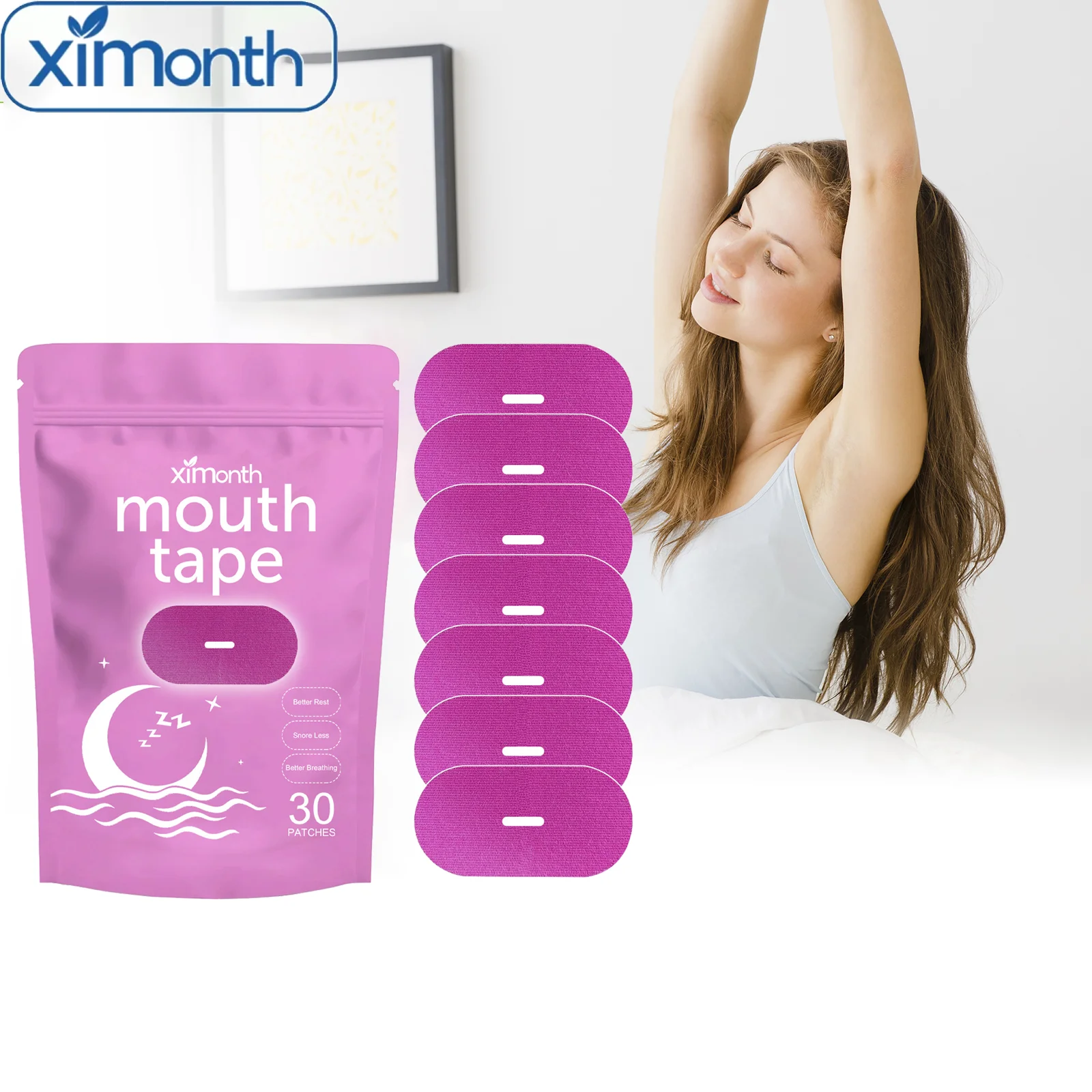 

Stop Snoring Patch Nose Breathing Correction Improve Sleeping Promoting Better Breath Portable Night Sleep Mouth Orthosis Tape