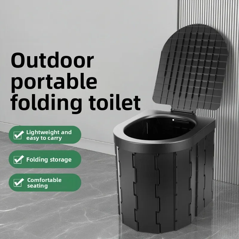 Portable Foldable Toilet Camping Travel Potty Car Emergency RV Mobile Commode Outdoor