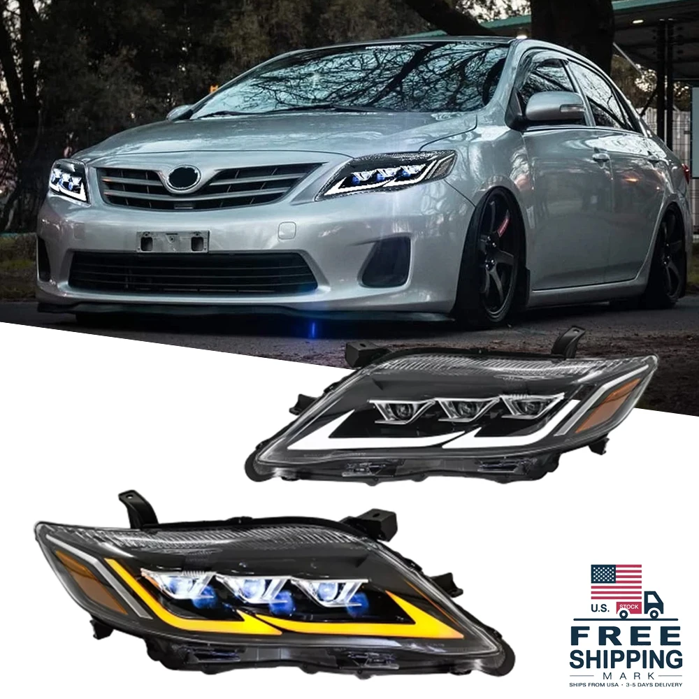 

Фары TYPY для Toyota Camry (версия для США), 2009-2011, светодиодные проекционные фары, дневные ходовые огни, автоаксессуары