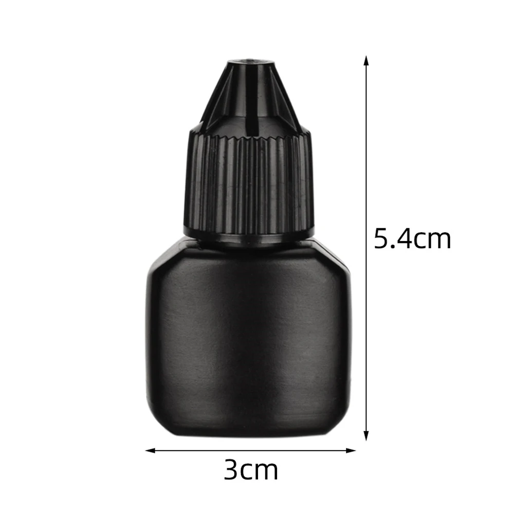 

10 Sets Eyelash Glue Bottle Empty Containers for Home Grafting Refillable Black Lightweight Safe Durable Long Term Use Practical