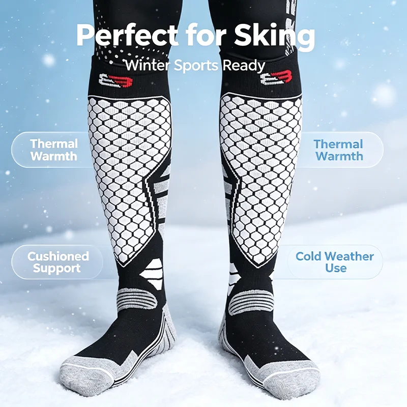 1/2/3Pairs Professional Skiing - Thermal Sock Winter ulasan dan harga
