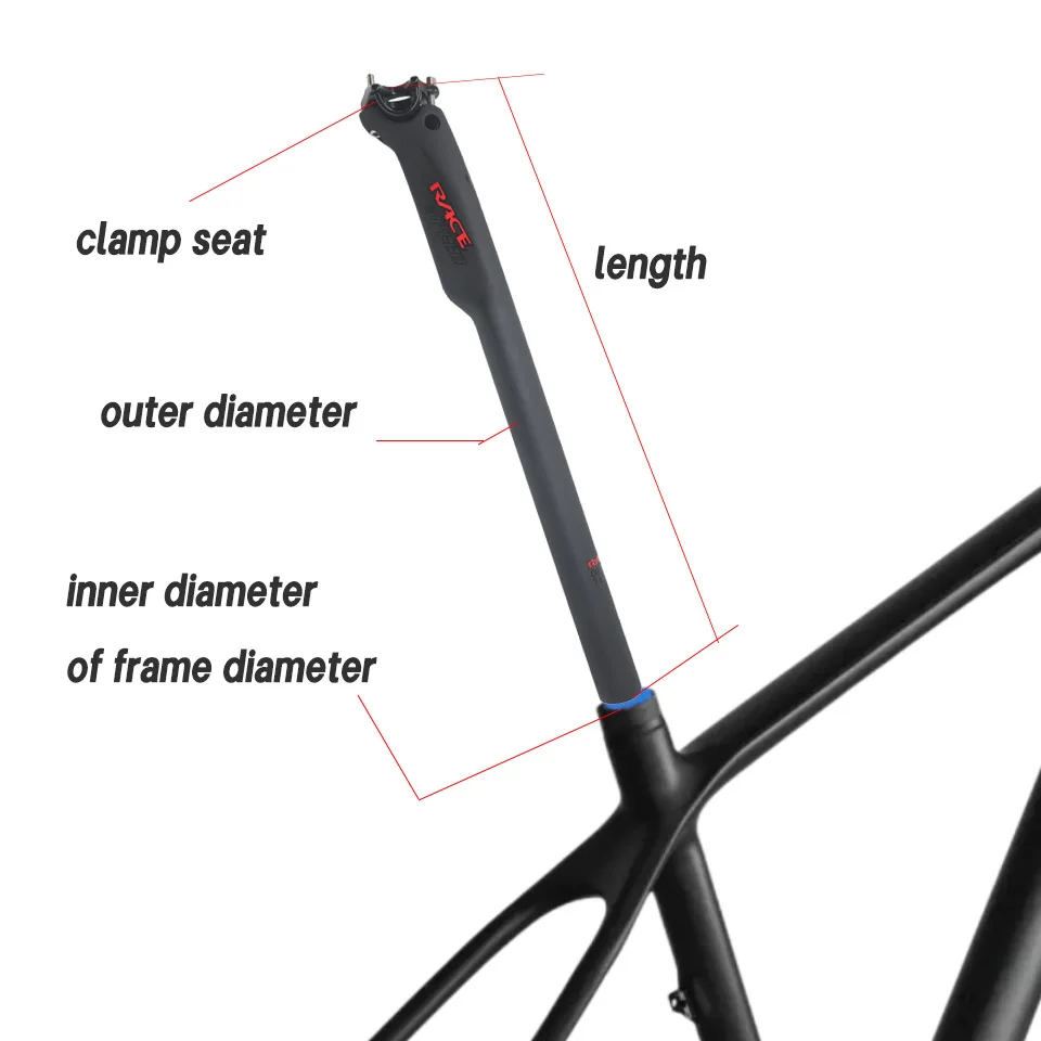 SPEED Carbon Seatpost Offset 25mm Mountain Bike Seat Tube 27.2/31.6 Ultra-light Road Bicycle Seat Post Seat Tube Bicycle Parts