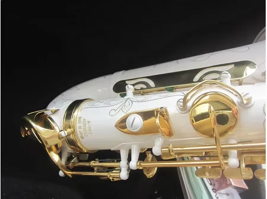 Fast shipping Professional Alto Saxophone A-992 E Flat Key with White Gold Accents High-Quality Musical Instrument Includes Case