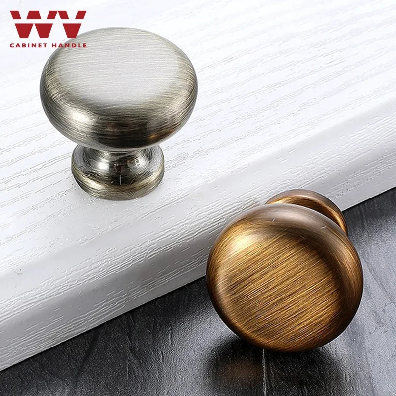 

YM Brass Bronze Round Single Hole Kitchen Accessories Handles Door Dressers Cabinet Drawer Knobs Modern Furniture Wardrobe Pulls