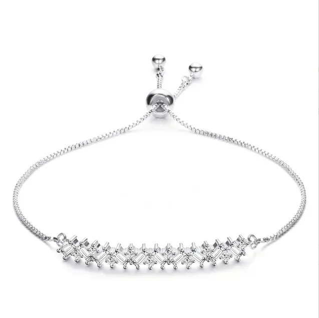 

Модные украшения, новый простой и минималистичный браслет из 18-каратного золота с цирконием, персонализированный кристалл из австрийского браслета для женщин