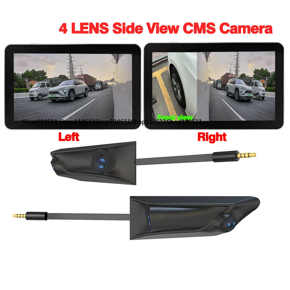 

Universal 5 inch car high definition front and rear dual lens side view CMS electronic rearview mirror touch screen BSD warning