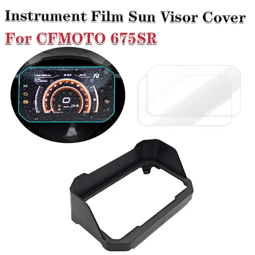 Para CFMOTO CF 675SR 675SS 675sr ss 675 SR SS 2024 velocímetro pantalla de grupo película de protección contra rayaduras cubierta de visera solar